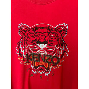 Women's KENZO Red Tiger Embroidered Short Sleeve Tee M